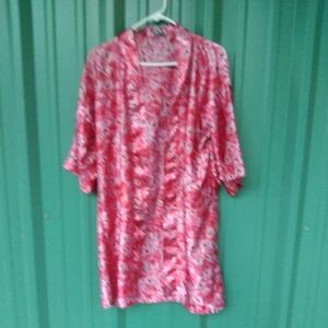 Women's Pink Hearts Robe Size 8 Valentine Valentine's Day Love Romantic Romance